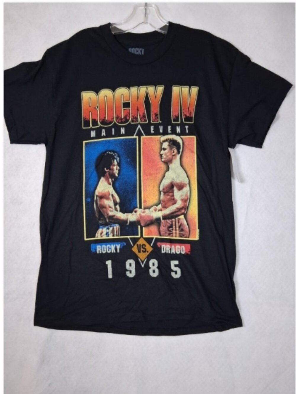 NEW Rocky IV T-shirt Men's M Vs Ivan Drago The Russian Boxing Movie Main Event